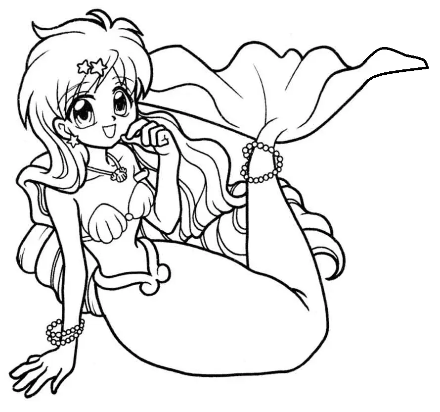 Mermaid Melody Coloring Pages 3