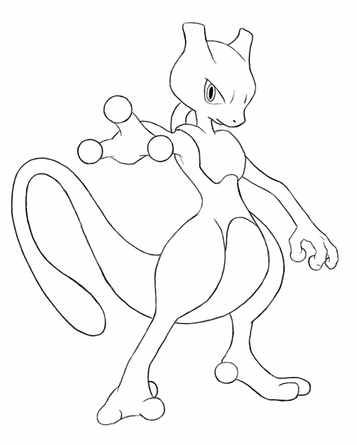 Mewtwo Coloring Pages 6