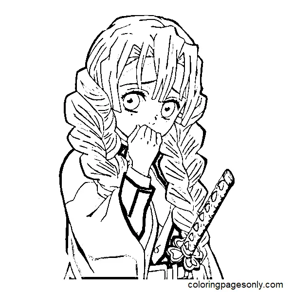 Mitsuri Kanroji Coloring Pages 9