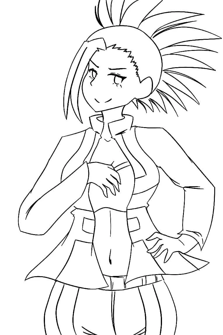 Momo Yaoyorozu Coloring Pages 13