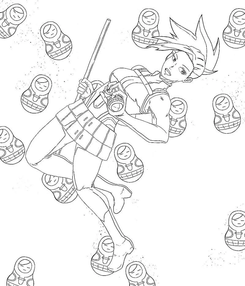 Momo Yaoyorozu Coloring Pages 19