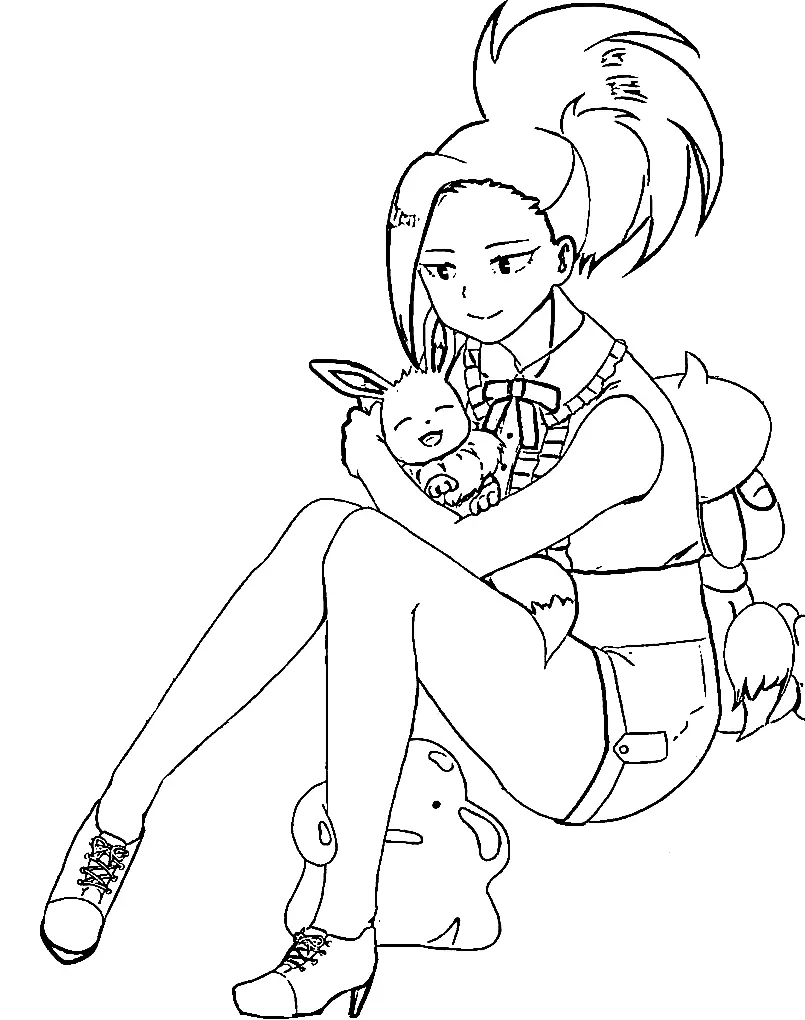 Momo Yaoyorozu Coloring Pages 34