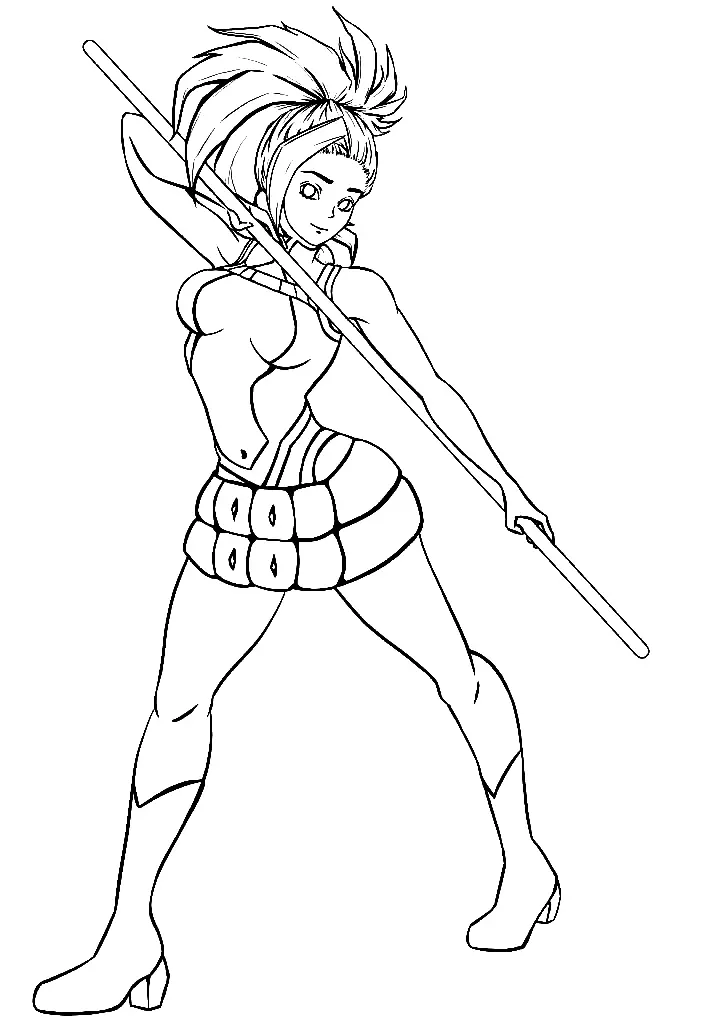 Momo Yaoyorozu Coloring Pages 42