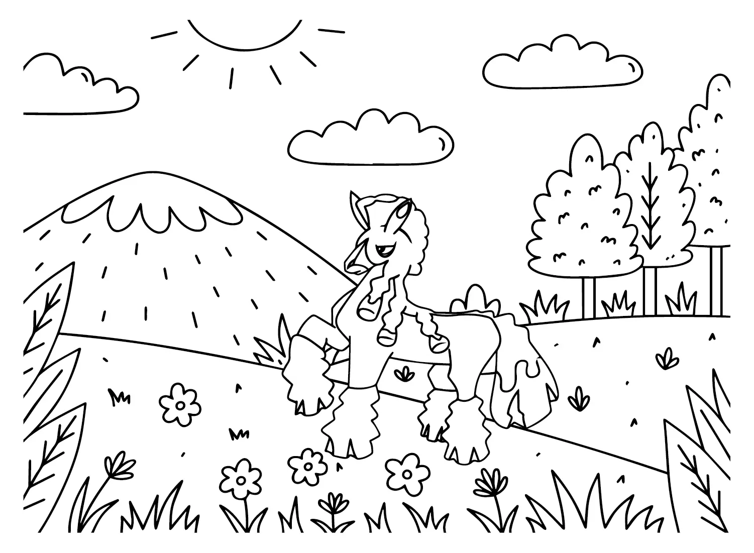 Mudsdale Coloring Pages 7