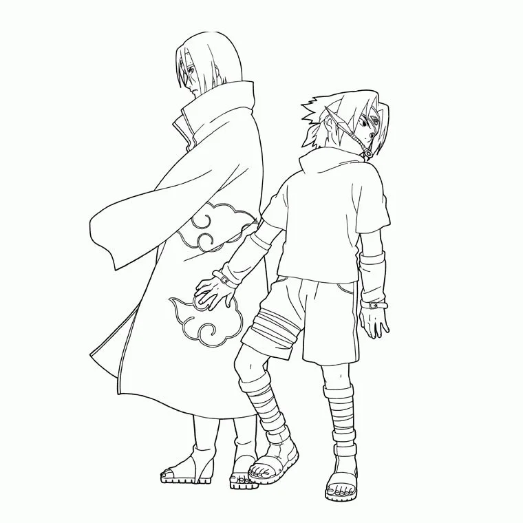 Naruto And Sasuke Coloring Pages 16