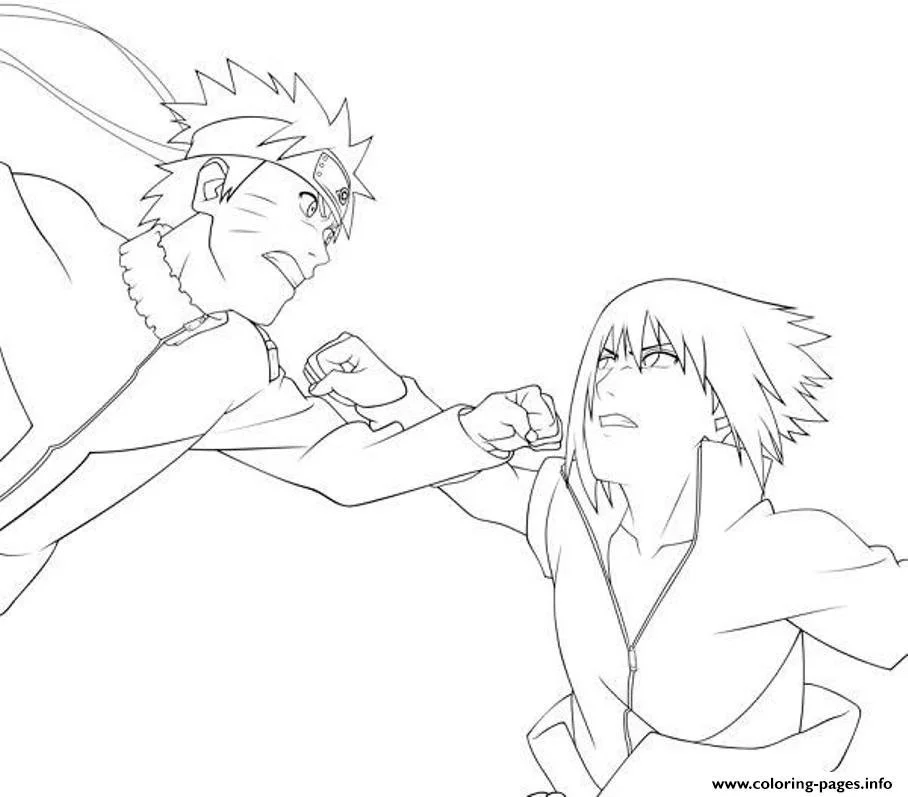 Naruto And Sasuke Coloring Pages 23