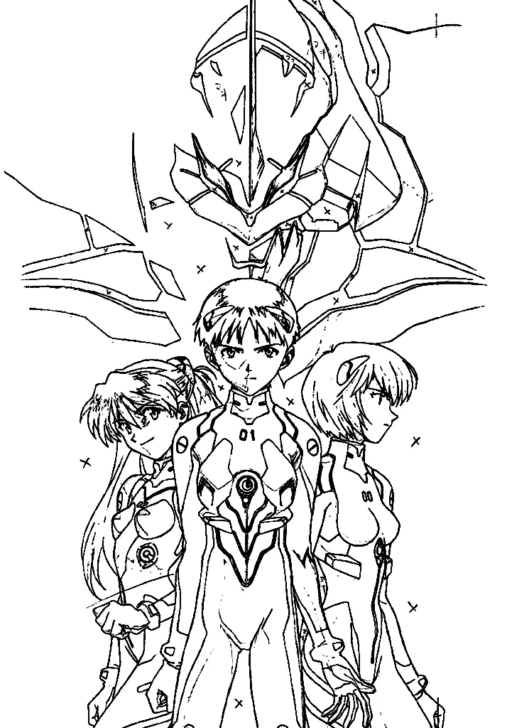 Neon Genesis Evangelion Coloring Pages 23