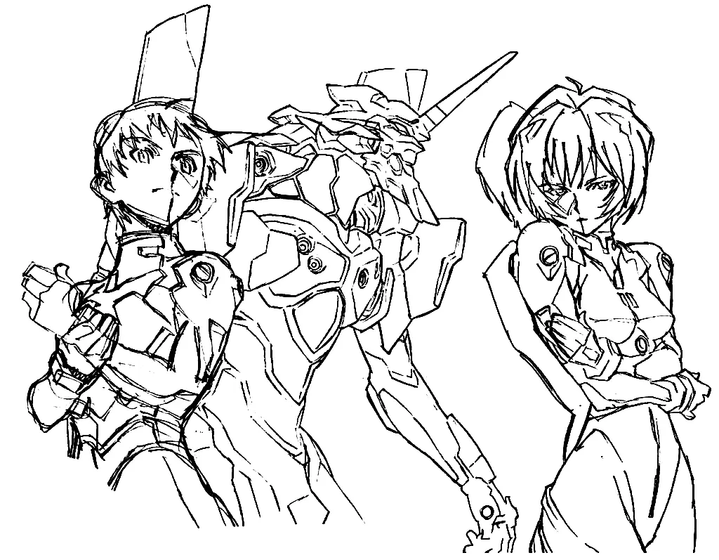 Neon Genesis Evangelion Coloring Pages 49