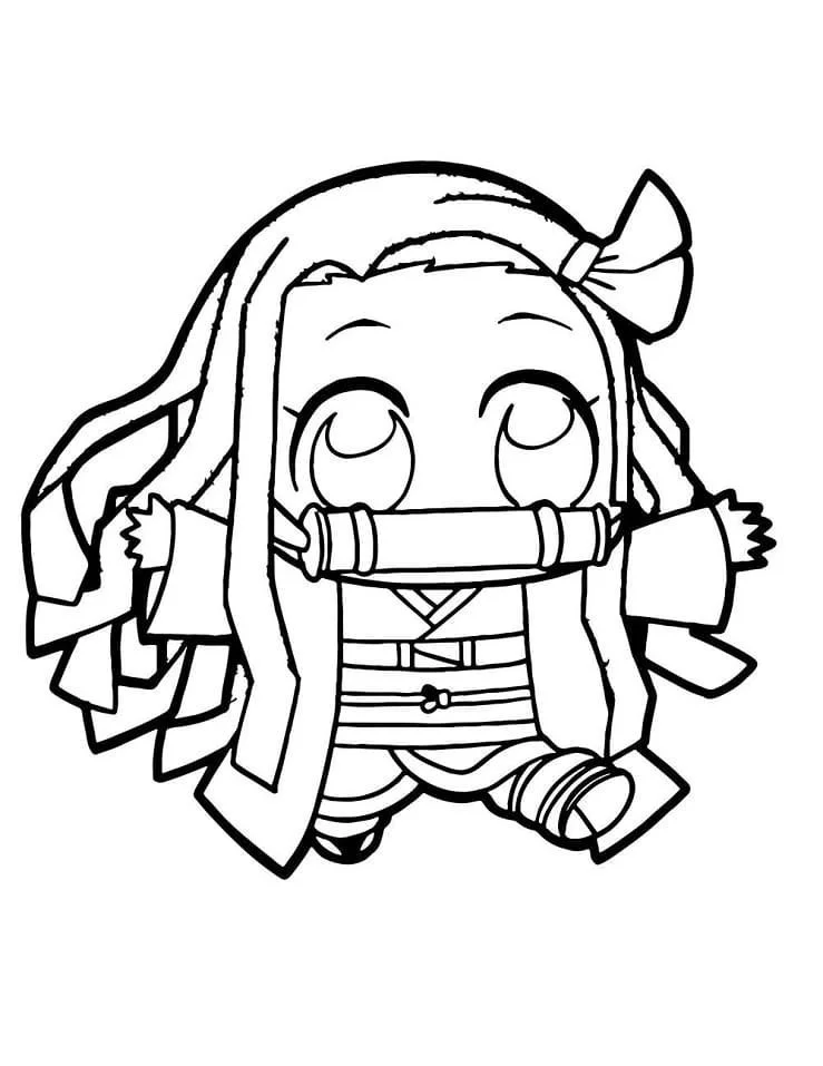 Nezuko Coloring Pages 13