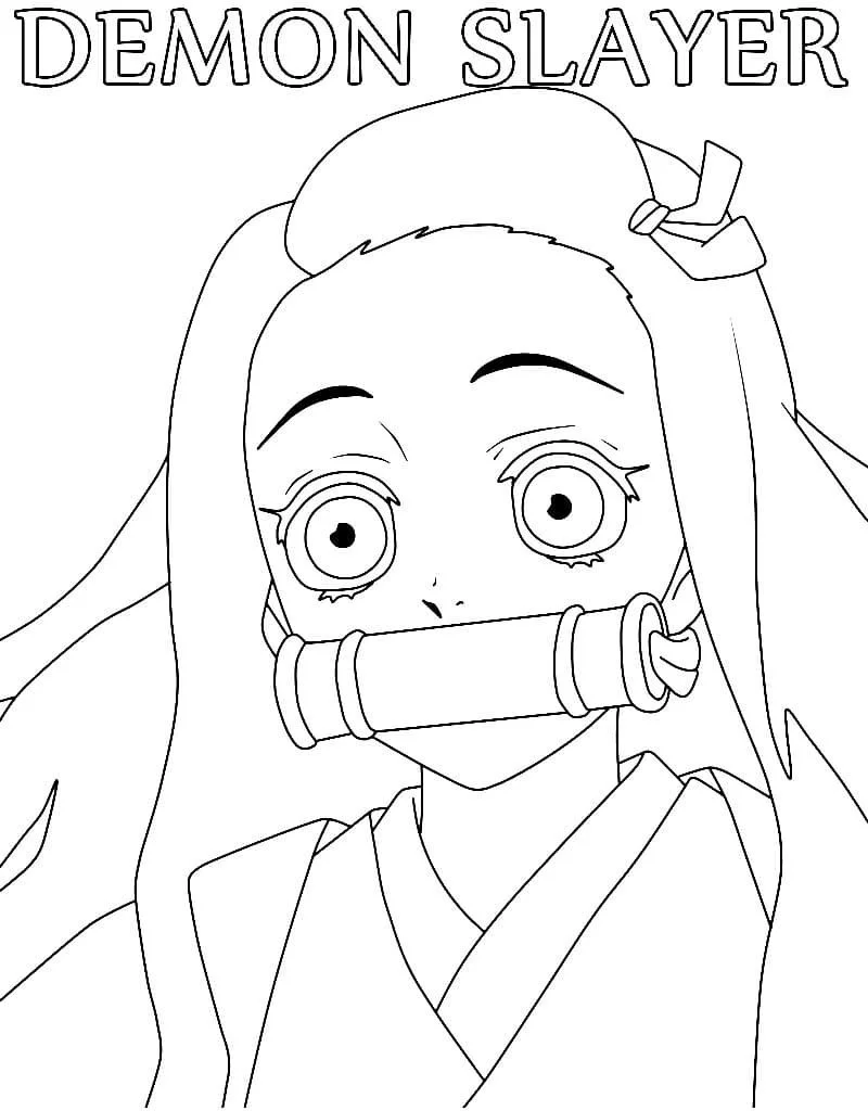 Nezuko Coloring Pages 20