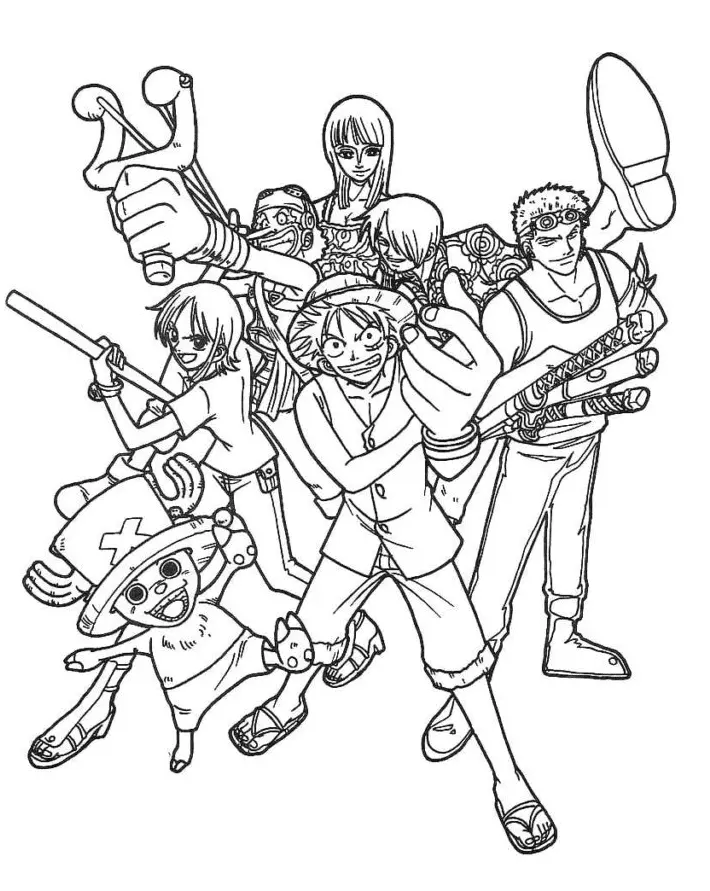 One Piece Characters Coloring Pages 9