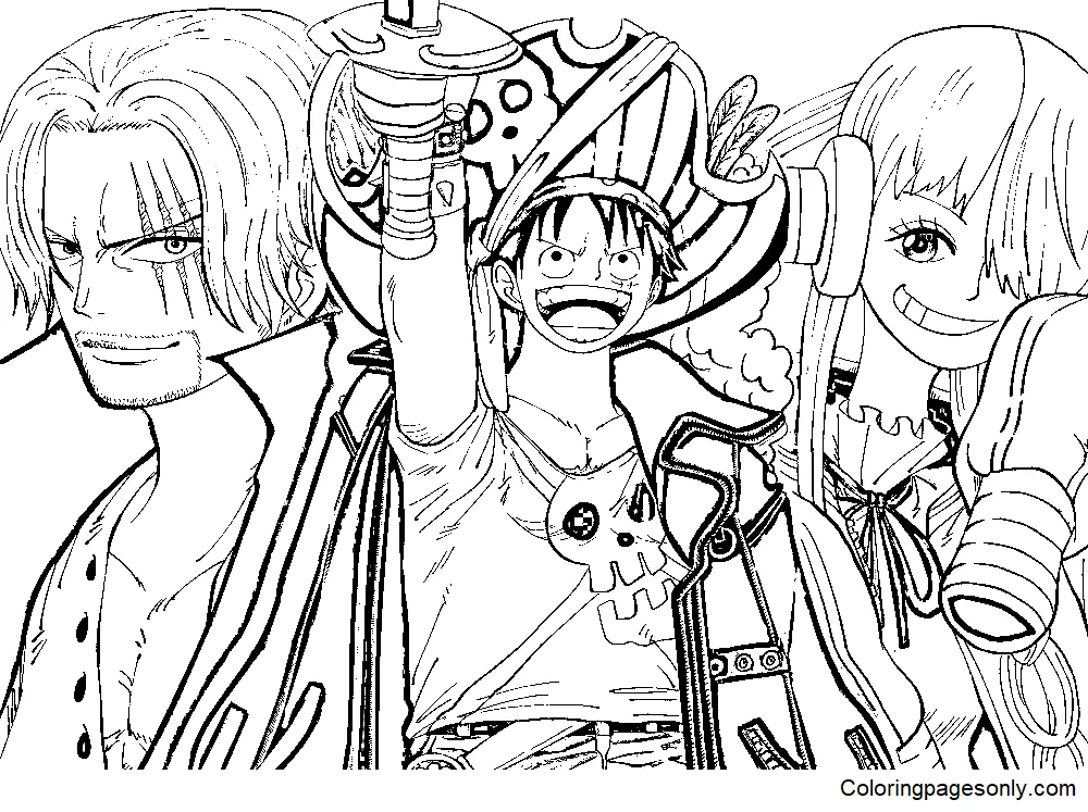 One Piece Film Red Coloring Pages 10