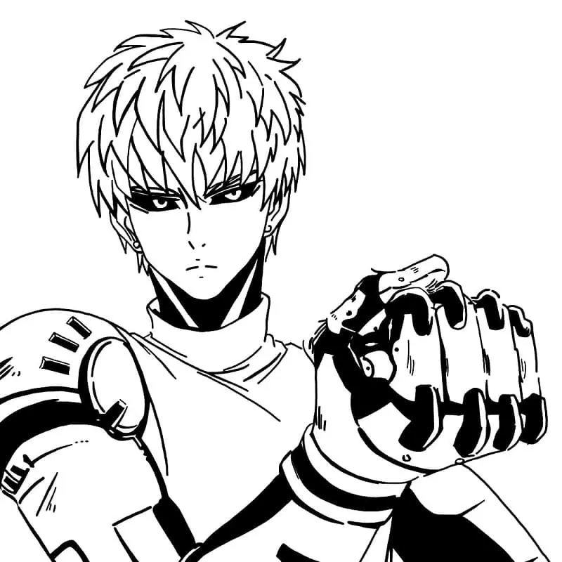 One Punch Man Coloring Pages 23