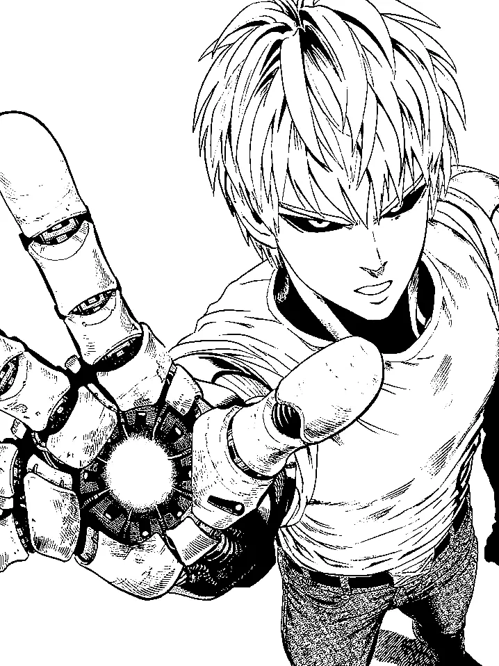 One Punch Man Coloring Pages 38