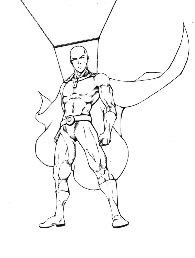 One Punch Man Coloring Pages 57