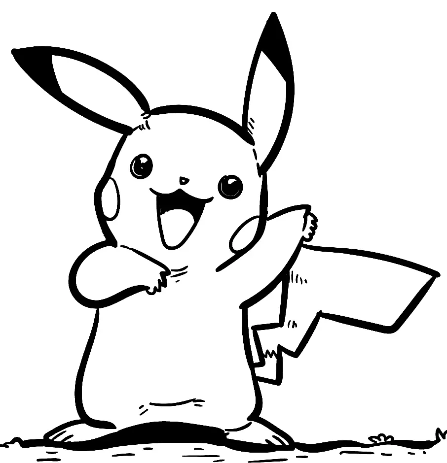 Pikachu Coloring Pages 100