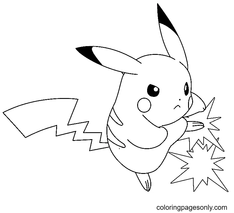 Pikachu Coloring Pages 12