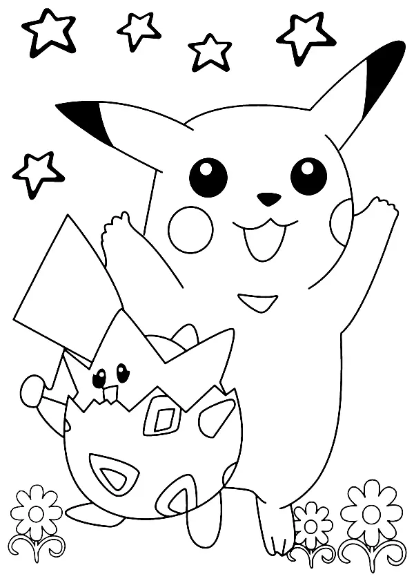 Pikachu Coloring Pages 123