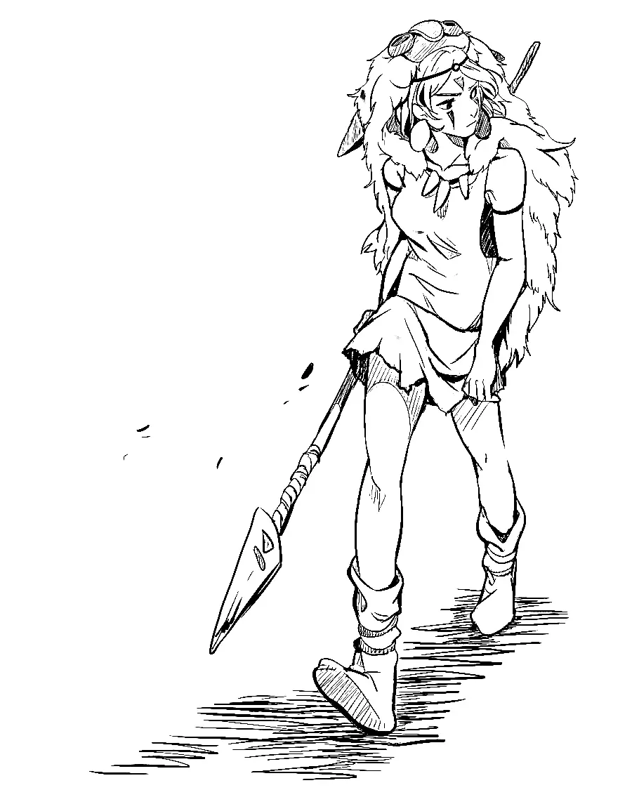 Princess Mononoke Coloring Pages 16