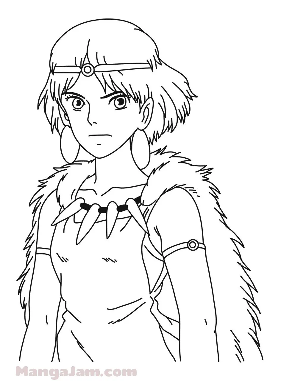 Princess Mononoke Coloring Pages 17