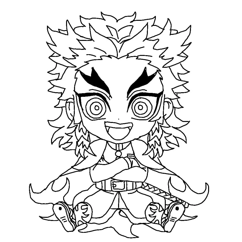 Rengoku Coloring Pages 10