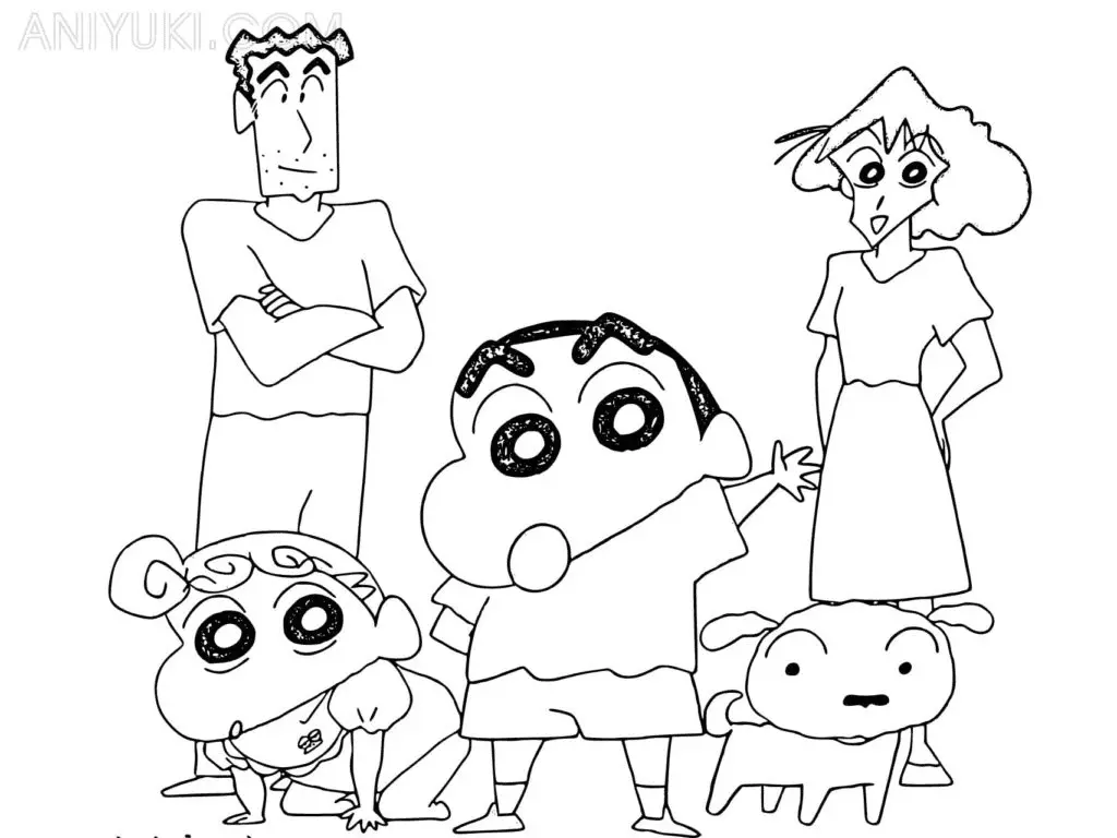 Shin chan Coloring Pages 1