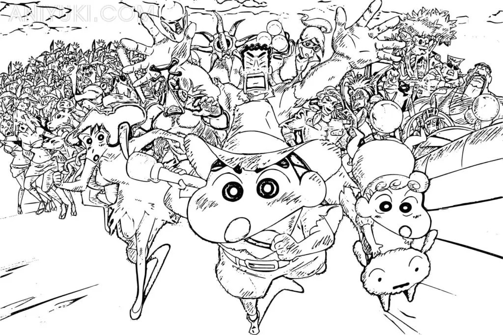 Shin chan Coloring Pages 22