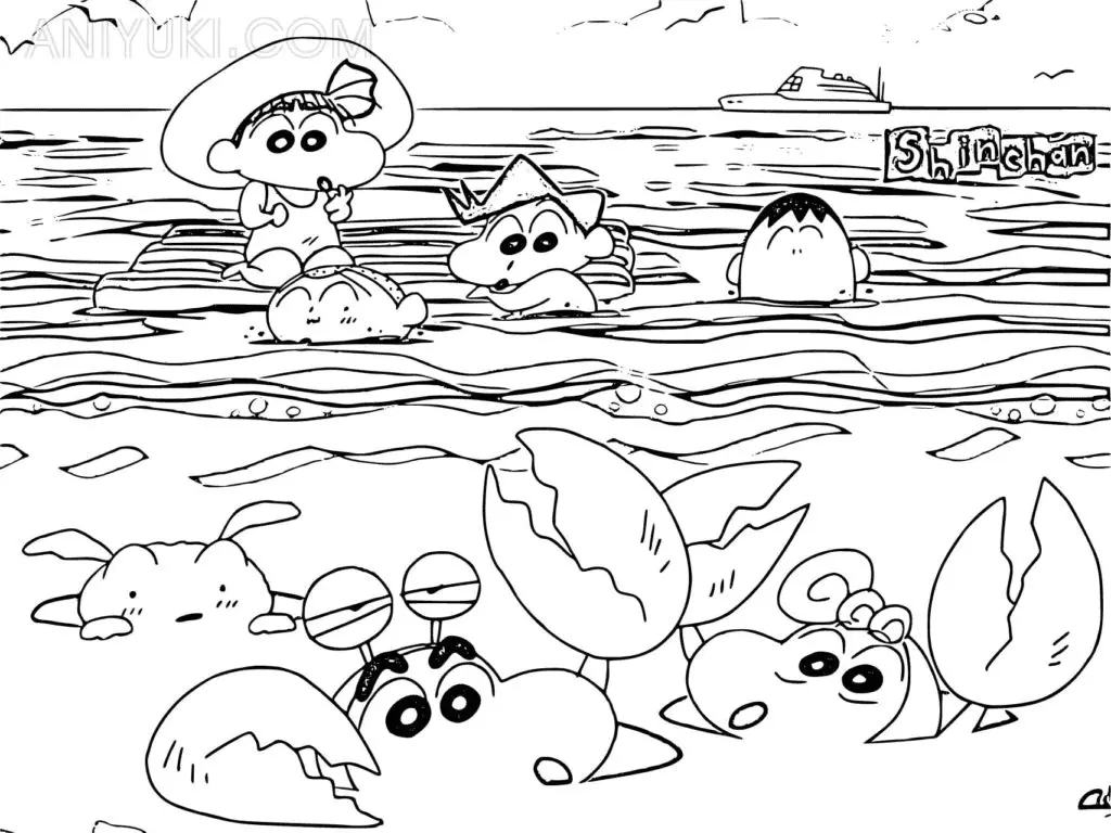 Shin chan Coloring Pages 29