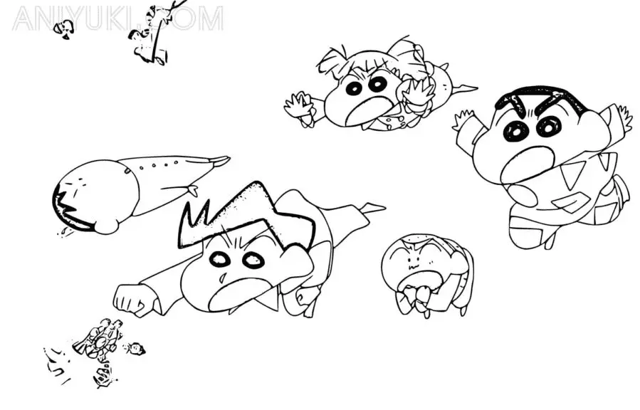 Shin chan Coloring Pages 30