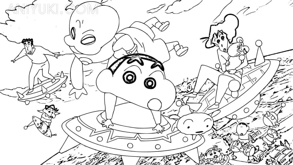 Shin chan Coloring Pages 39