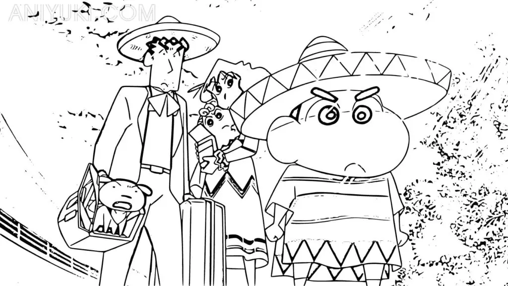 Shin chan Coloring Pages 41