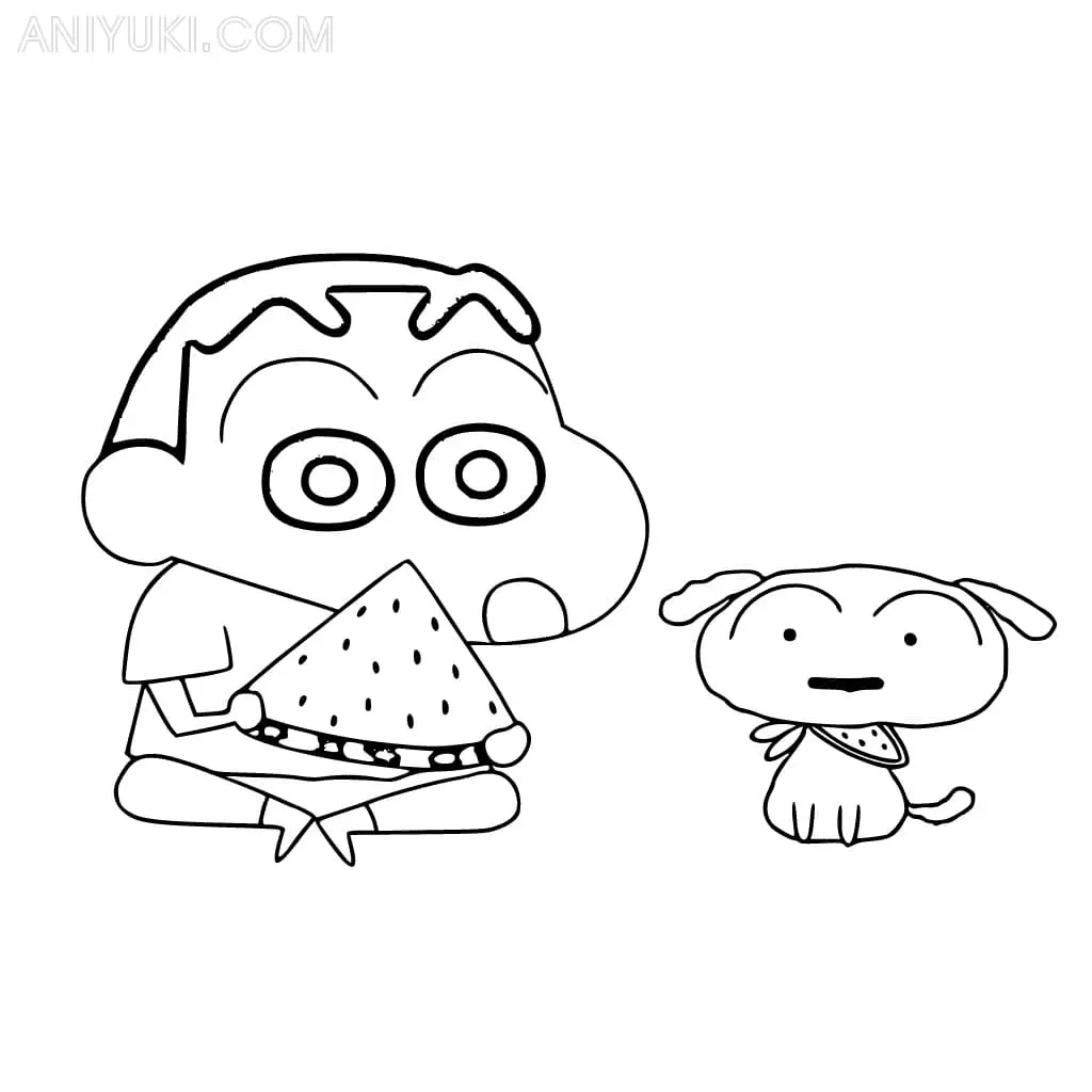 Shin chan Coloring Pages 42