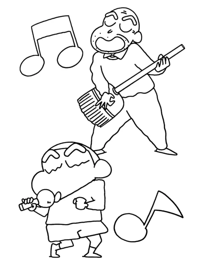 Shin chan Coloring Pages 49