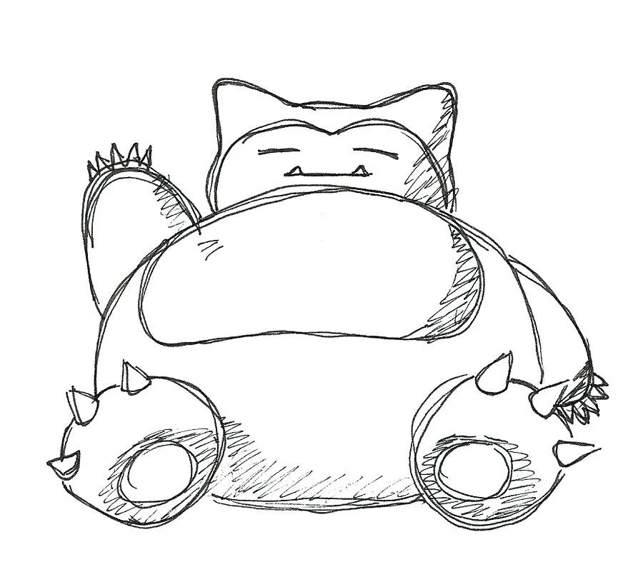 Snorlax Coloring Pages