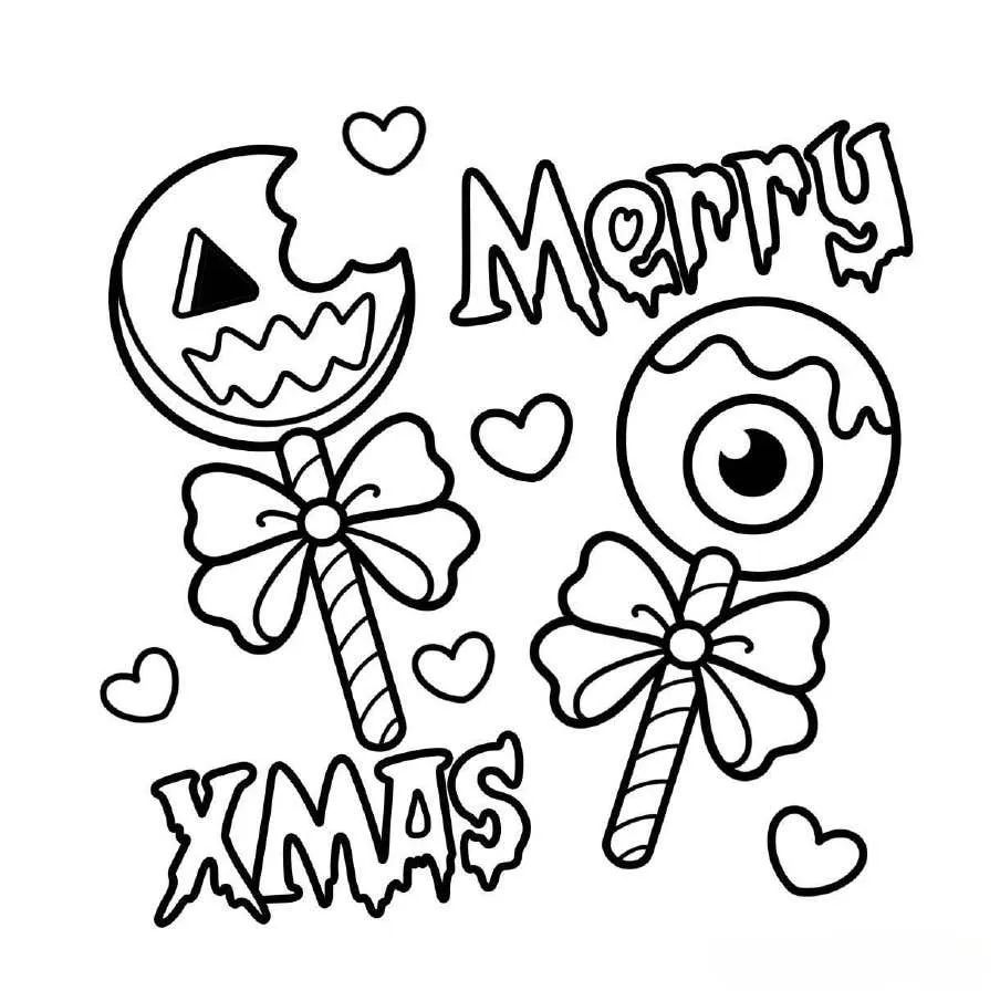 Spooky Xmas Coloring pages