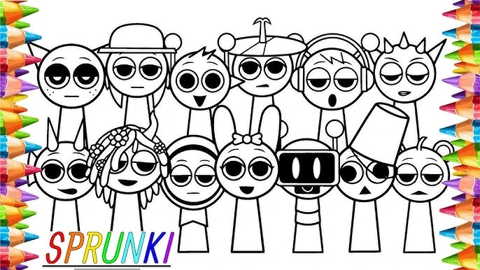 Sprunki Coloring pages 3