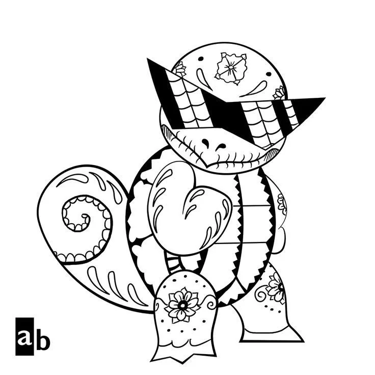 Squirtle Coloring Pages 42