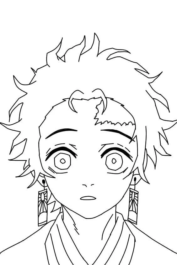 Tanjiro Coloring Pages 2