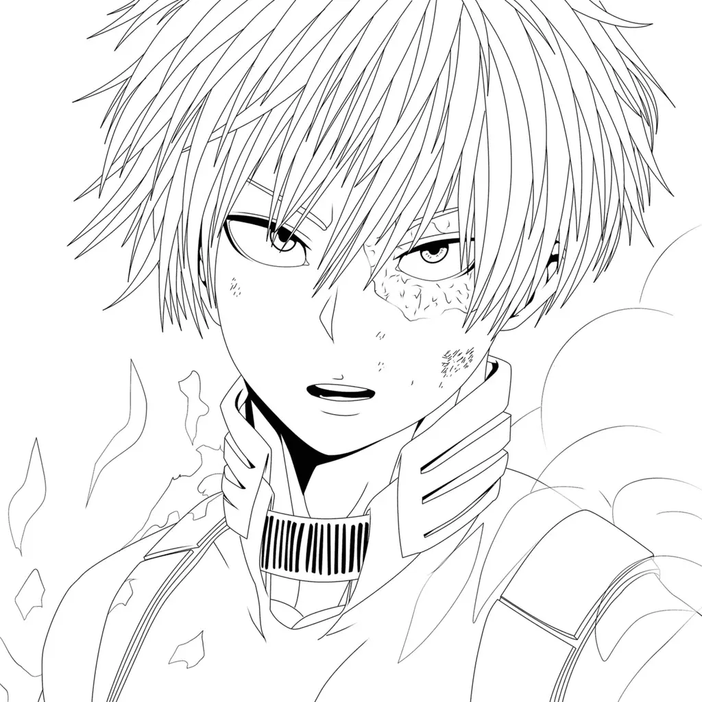 Todoroki Coloring Pages 41