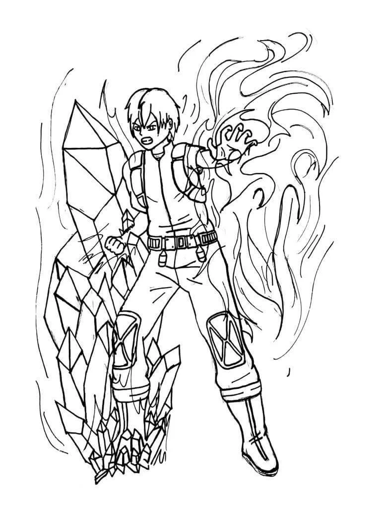 Todoroki Coloring Pages 5