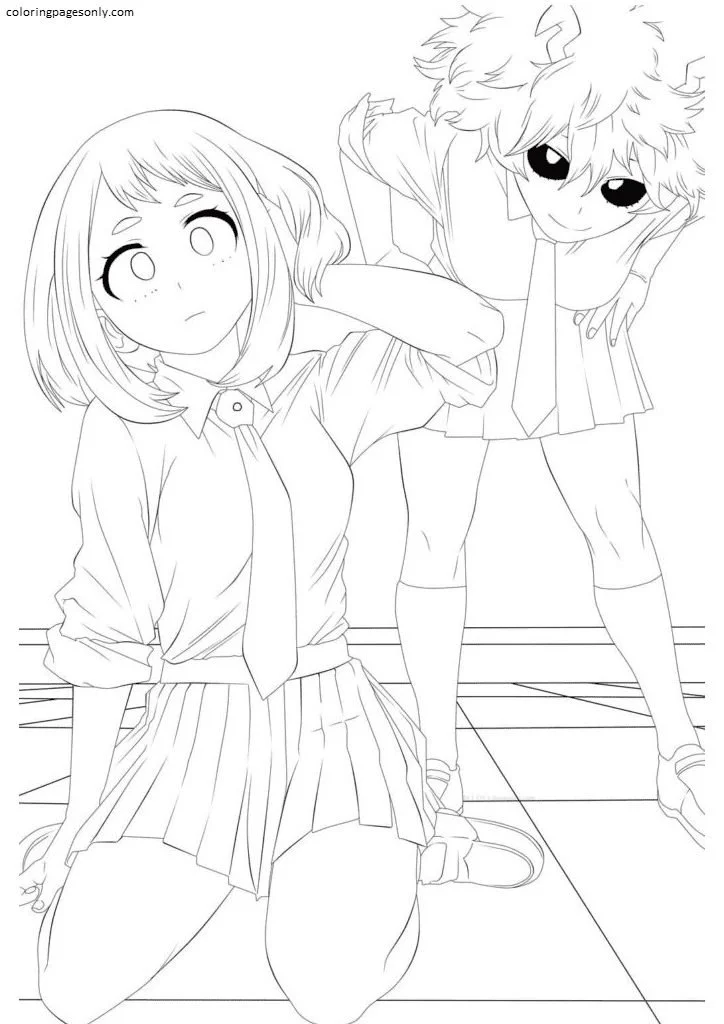 Uraraka Coloring Pages 26