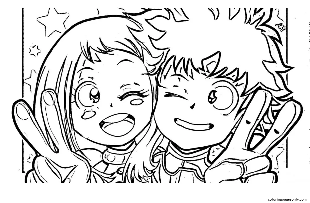 Uraraka Coloring Pages 27