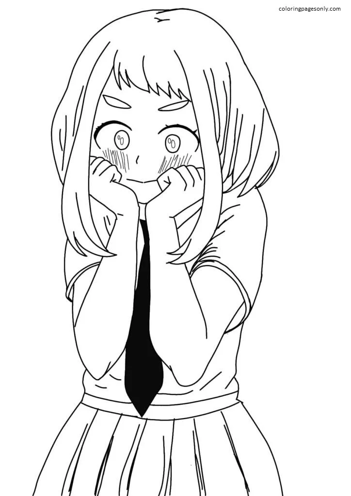 Uraraka Coloring Pages 32