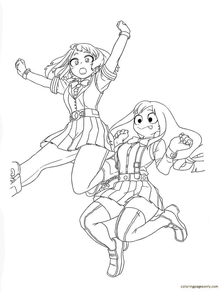 Uraraka Coloring Pages 34