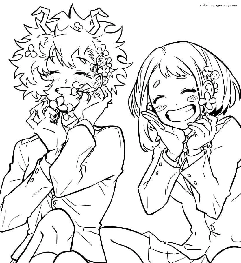 Uraraka Coloring Pages 35