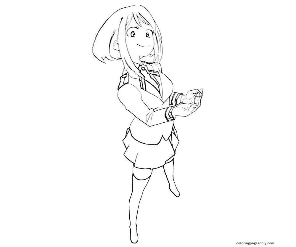 Uraraka Coloring Pages 68