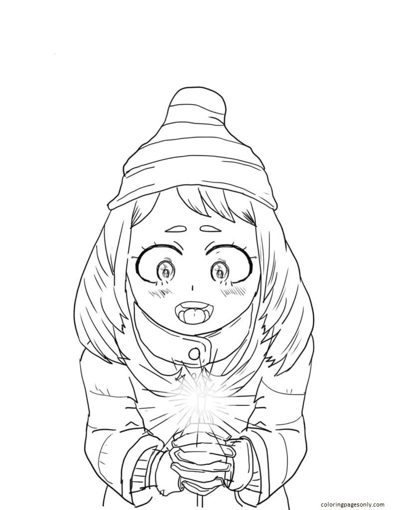 Uraraka Coloring Pages 77