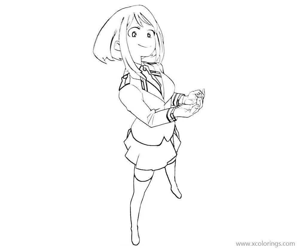 Uraraka Coloring Pages 9