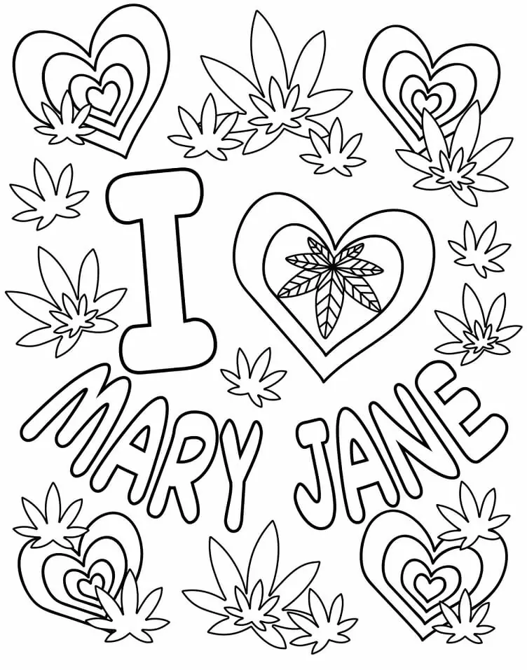 Weed Coloring pages 8