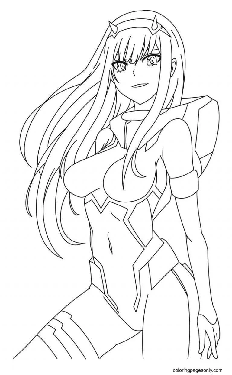 Zero Two Coloring Pages 16